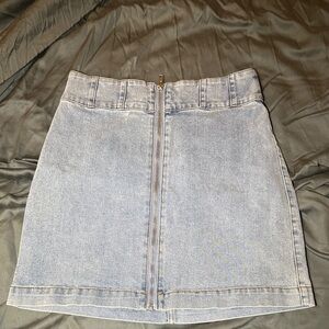 Forever 21 Light Blue Denim Pencil Skirt